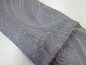 リサイクル　絽紗流水に抽象模様織出し袋帯